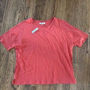 Madewell Relaxed Red Orange Short Sleeve Tee